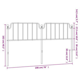 Berkfield Metal Headboard White 193 Cm - thumbnail 6