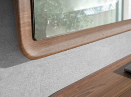 Angel Cerda Elegant Rectangular Walnut Wall Mirror For Modern Spaces - thumbnail 4
