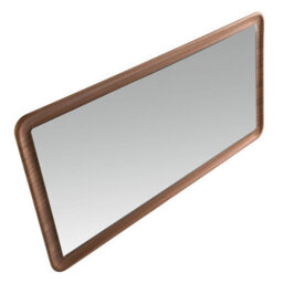 Angel Cerda Elegant Rectangular Walnut Wall Mirror For Modern Spaces - thumbnail 5