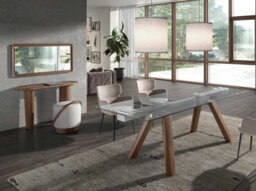 Angel Cerda Elegant Rectangular Walnut Wall Mirror For Modern Spaces - thumbnail 3