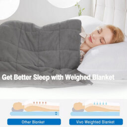 Vivo Dark Grey Teddy Fleece Weighted Blanket Quilted Sherpa Throw Deep Sleep Therapy Relax - 150 X 200Cm - 8Kg - thumbnail 4