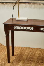 Premier Housewares Interiors By Premier Dark Sheesham Wood Console Table, Vintage Wooden Hallway Console Table With Iron Finishings, Wood Side Table - thumbnail 3