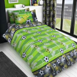 Velosso Green Footy Galore Duvet Cover And Pillowcase Set King - thumbnail 2