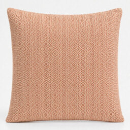 Burgundy Squares Jumbo Cushion Cover 60X60Cm Handmade Cotton Cover - thumbnail 2