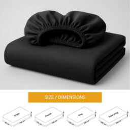 Lazzaro Luxury 100% Egyptian Cotton Fitted Sheet Extra Deep Pocket 35Cm Soft, Breathable Secure Elastic Fit - thumbnail 5