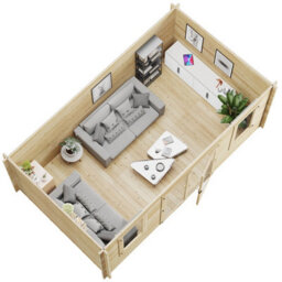 Billyoh Fraya Pent Log Cabin - 5.0M X 3.0M (16 X 10Ft) - 28mm - thumbnail 4