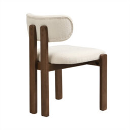 Abrihome Set Of 4, Solid Wood Chairs, Dining Chairs, Suitable For Homes, Restaurants, Living Rooms, And Cafes, Boucle, Walnut Wood Color - thumbnail 7