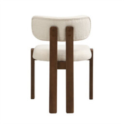 Abrihome Set Of 4, Solid Wood Chairs, Dining Chairs, Suitable For Homes, Restaurants, Living Rooms, And Cafes, Boucle, Walnut Wood Color - thumbnail 8