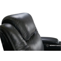Valencia Oslo Modern Home Cinema Seating Row Of 2 Loveseat Midnight Black Nappa Leather Power Headrest - thumbnail 3
