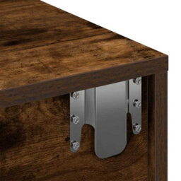 Berkfield Wall Shelf With Drawers Smoked Oak 60X26.5X15 Cm Engineered Wood - thumbnail 9