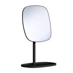 Beslagsboden Matt Black Make Up Mirror 192X192mm Freestanding With Tray 7X Magnification Vanity Bathroom Mirror - thumbnail 1