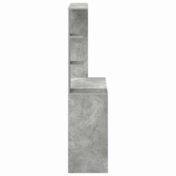 Berkfield Concrete Grey Computer Desk Concrete Grey Engineered Wood Medium - thumbnail 5