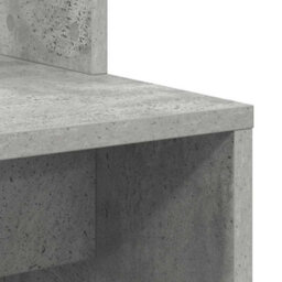 Berkfield Concrete Grey Computer Desk Concrete Grey Engineered Wood Medium - thumbnail 7