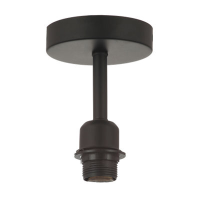 Happy Homewares Traditional Matt Black Ceiling Light Fitting For Industrial Style Light Bulbs - image 1