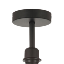 Happy Homewares Traditional Matt Black Ceiling Light Fitting For Industrial Style Light Bulbs - thumbnail 2