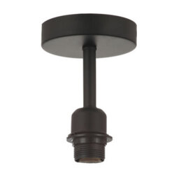 Happy Homewares Traditional Matt Black Ceiling Light Fitting For Industrial Style Light Bulbs - thumbnail 1