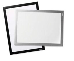 Durable Duraframe Grip Fabric Adhesive Magnetic Signage Frame - A4 - Silver - thumbnail 5