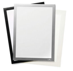 Durable Duraframe Grip Fabric Adhesive Magnetic Signage Frame - A4 - Silver - thumbnail 4