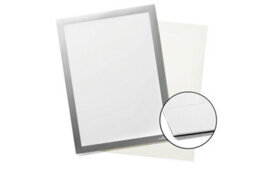 Durable Duraframe Grip Fabric Adhesive Magnetic Signage Frame - A4 - Silver - thumbnail 2