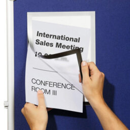 Durable Duraframe Grip Fabric Adhesive Magnetic Signage Frame - A4 - Silver - thumbnail 8