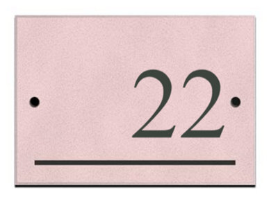 Reversed Slate Number 22 Blush Pink 14 X 9Cm - image 1