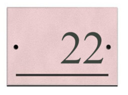 Reversed Slate Number 22 Blush Pink 14 X 9Cm - thumbnail 1