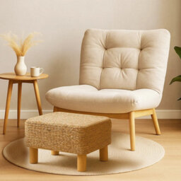 Foot Stool Rectangle Ottoman Hand Weave 39X28X28Cm Multifunctional Footrest - thumbnail 4