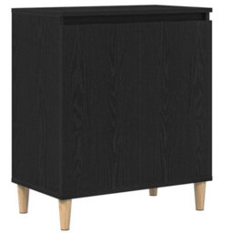 Berkfield Black Oak Sideboard, 60X35X70 Cm, Made Of Engineered Wood - thumbnail 2