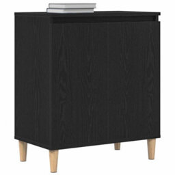 Berkfield Black Oak Sideboard, 60X35X70 Cm, Made Of Engineered Wood - thumbnail 3