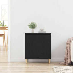Berkfield Black Oak Sideboard, 60X35X70 Cm, Made Of Engineered Wood - thumbnail 4