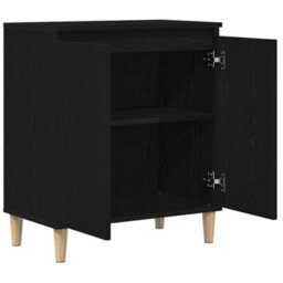 Berkfield Black Oak Sideboard, 60X35X70 Cm, Made Of Engineered Wood - thumbnail 5