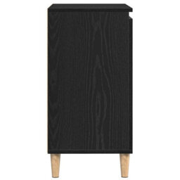 Berkfield Black Oak Sideboard, 60X35X70 Cm, Made Of Engineered Wood - thumbnail 8