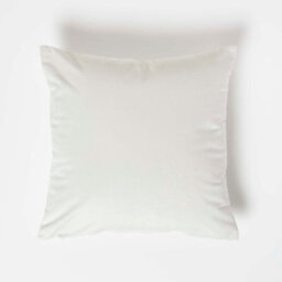 Homescapes Cream Velvet Cushion, 45 X 45 Cm - thumbnail 3