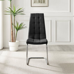Furniturebox Uk 4 Seater Dining Set - Imperia White High Gloss Dining Table And Chairs - 4 Black Murano Chairs - thumbnail 6