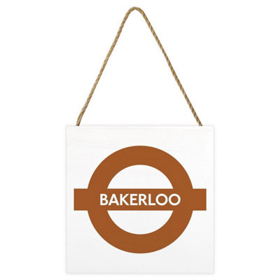 Transport For London Bakerloo Line Wooden Block White/brown (2.7Cm X 20Cm X 20Cm) - image 1