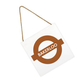 Transport For London Bakerloo Line Wooden Block White/brown (2.7Cm X 20Cm X 20Cm) - thumbnail 2