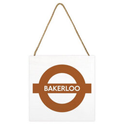 Transport For London Bakerloo Line Wooden Block White/brown (2.7Cm X 20Cm X 20Cm) - thumbnail 1