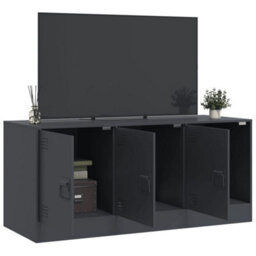 Walplus Tv Cabinet Anthracite 99X39X44 Cm Steel - thumbnail 4