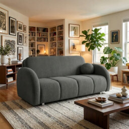 Viva Comfy Iv Sofa Bed With Storage Compartment Particle Board Metal Legs Wooden Frame 172X103X85Cm Grey - thumbnail 3