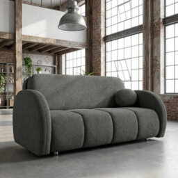 Viva Comfy Iv Sofa Bed With Storage Compartment Particle Board Metal Legs Wooden Frame 172X103X85Cm Grey - thumbnail 2