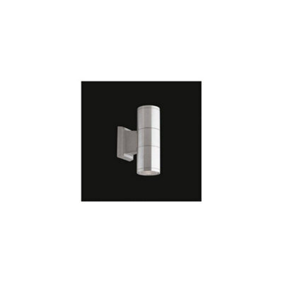 Ideal Lux Gun  2 Light Outdoor Small Up Down Wall Light Aluminium, Black Ip44, Gu10