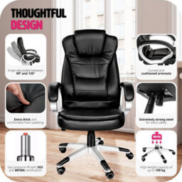 Tectake Office Chair Zulu - Desk Chair Computer Chair - Black - thumbnail 7