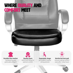 Tectake Office Chair Zulu - Desk Chair Computer Chair - Black - thumbnail 8