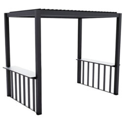 Primrose Living 2.5M X 1.5M Deluxe Bbq Veranda Pergola  Louvered Shutter Roof - thumbnail 1
