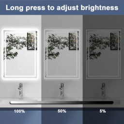 Probaty Bathrooms Bathroom Illuminated Led Mirror With Anti-Fog 800X600mm,backlit Wall Vanity Mirror,touch Sensor Switch,memory Function,ip44 - thumbnail 5