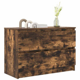 Berkfield Tv Cabinet Smoked Oak 80X35X54 Cm Engineered Wood - thumbnail 4