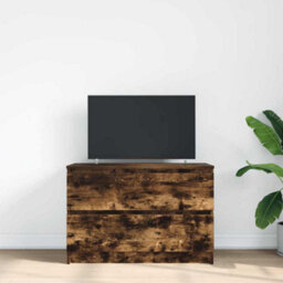 Berkfield Tv Cabinet Smoked Oak 80X35X54 Cm Engineered Wood - thumbnail 3