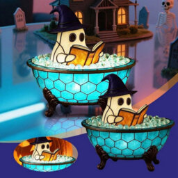 Led Halloween Battery Ghost Night Light Figure Spooky Decorations For Home - thumbnail 3