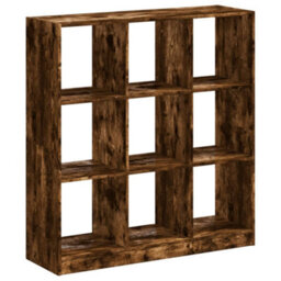 Berkfield Bookcase Smoked Oak 102X32X108 Cm Engineered Wood - thumbnail 6