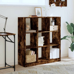 Berkfield Bookcase Smoked Oak 102X32X108 Cm Engineered Wood - thumbnail 3